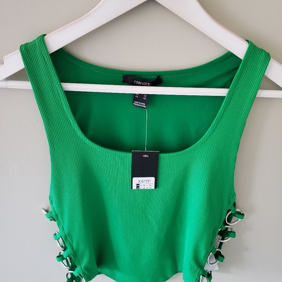 NWT Forever 21 XS Y2K Whimsigoth Punk Grunge Coachella Festival E-Girl Crop Top - Picture 3 of 9